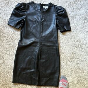 Faux leather dress